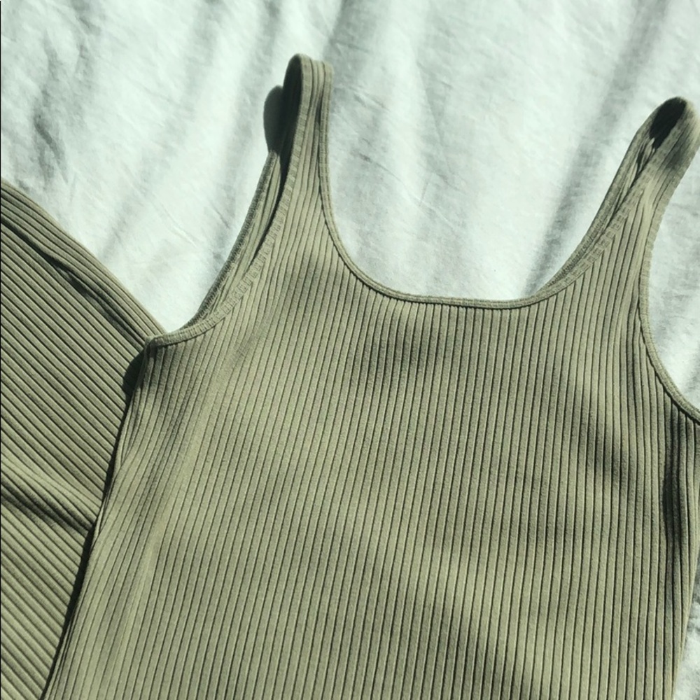 Aritzia Wilfred Free Ribbed Tank Dress In Medium
